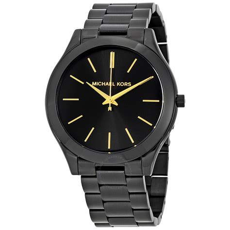 michael kors runway chronograph watch set|michael kors slim runway black.